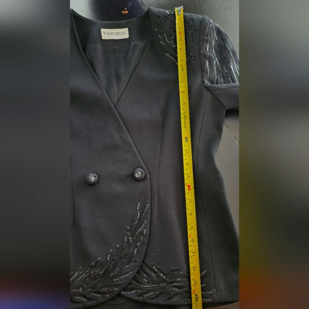 Black Sequined Suit John Meyer - image 8